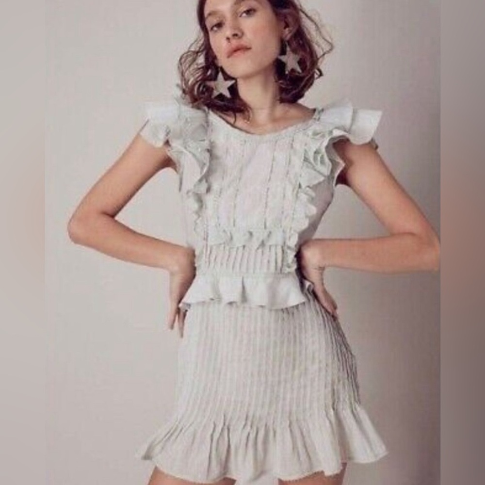 For Love and Lemons Starry Eyed Mini Dress Size S Mint